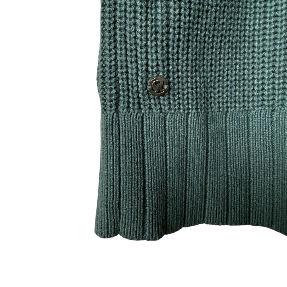 Lululemon Women's XL Sincerely Yours Green Wrap Sweater Long Sleeve Casual Knit - Picture 10 of 11